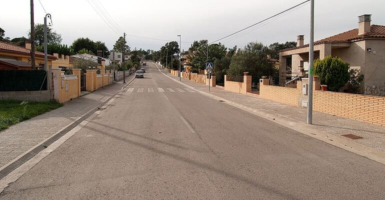 Carrer Anoïa, urbanització Aigües Bones a Caldes de Malavella