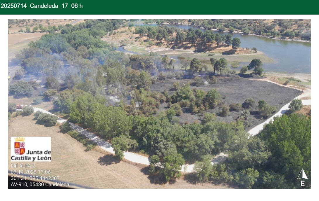 Incendio en el término municipal de Candeleda