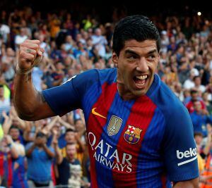 Luis Suárez, tras uno de sus goles al Betis.