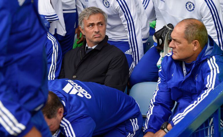 Mourinho, al término del partido en el que su equipo ha caído ante el Everton.