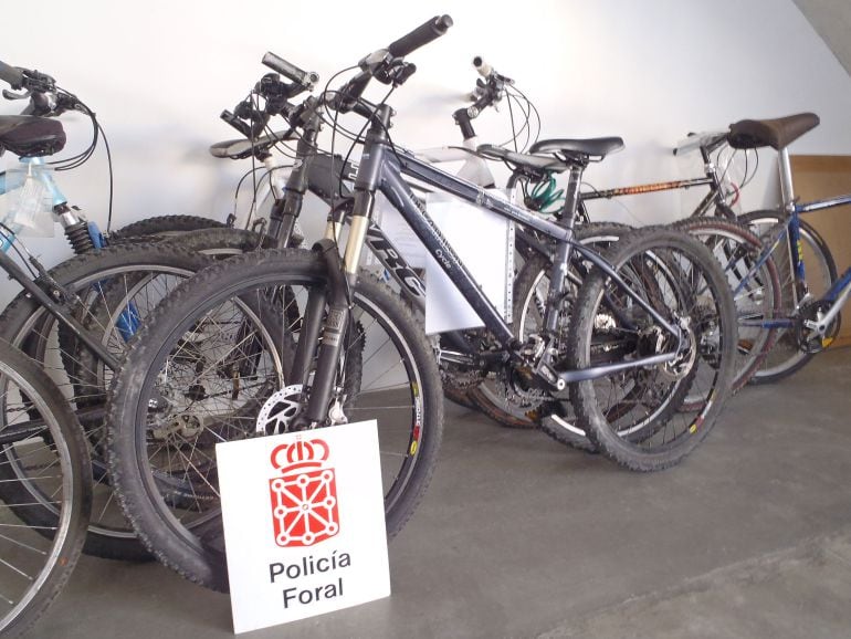 Bicicletas recuperdas por la Policía Foral