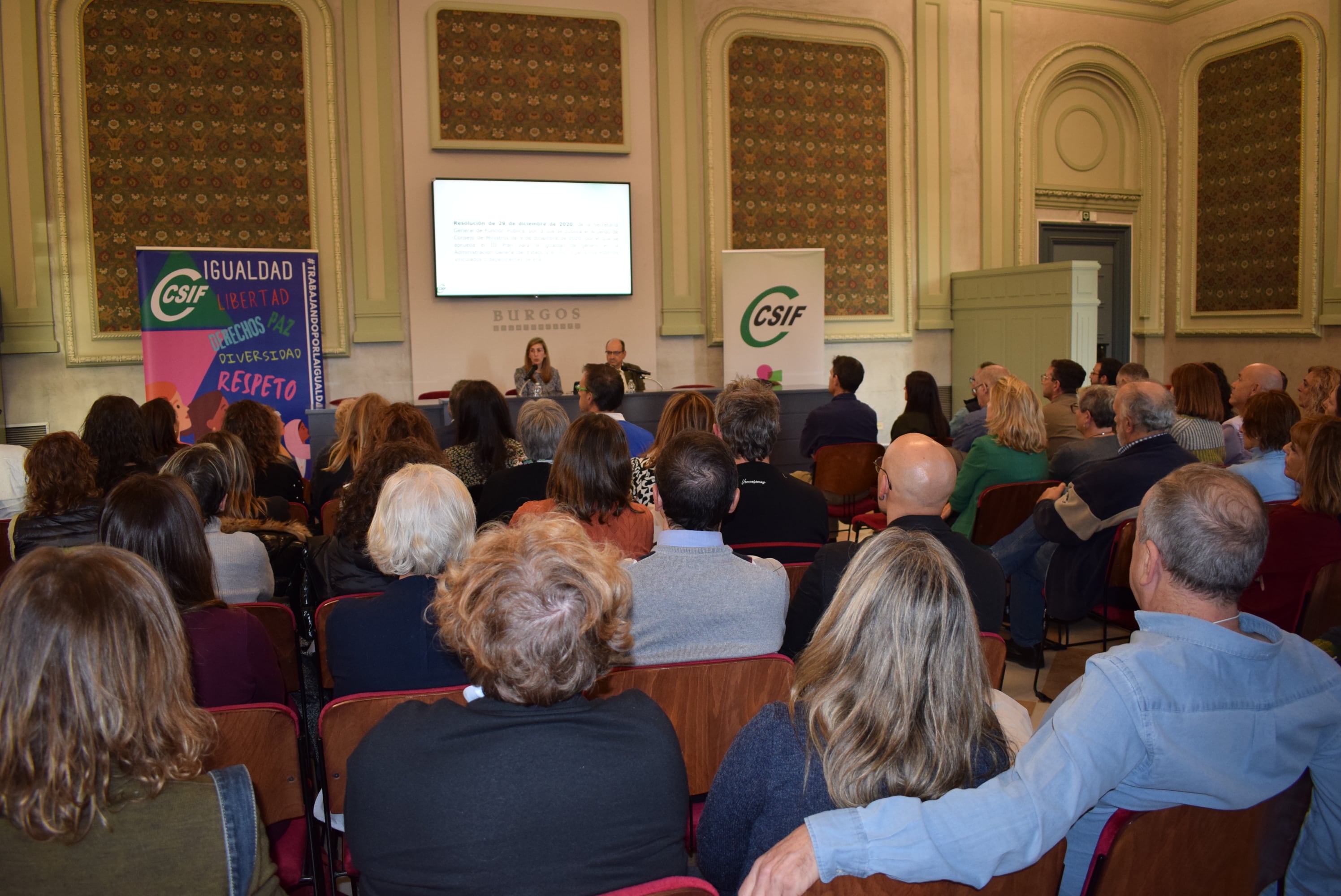 Jornada del sindicato CSIF sobre acoso sexual en la Administración General del Estado, celebrada en Burgos