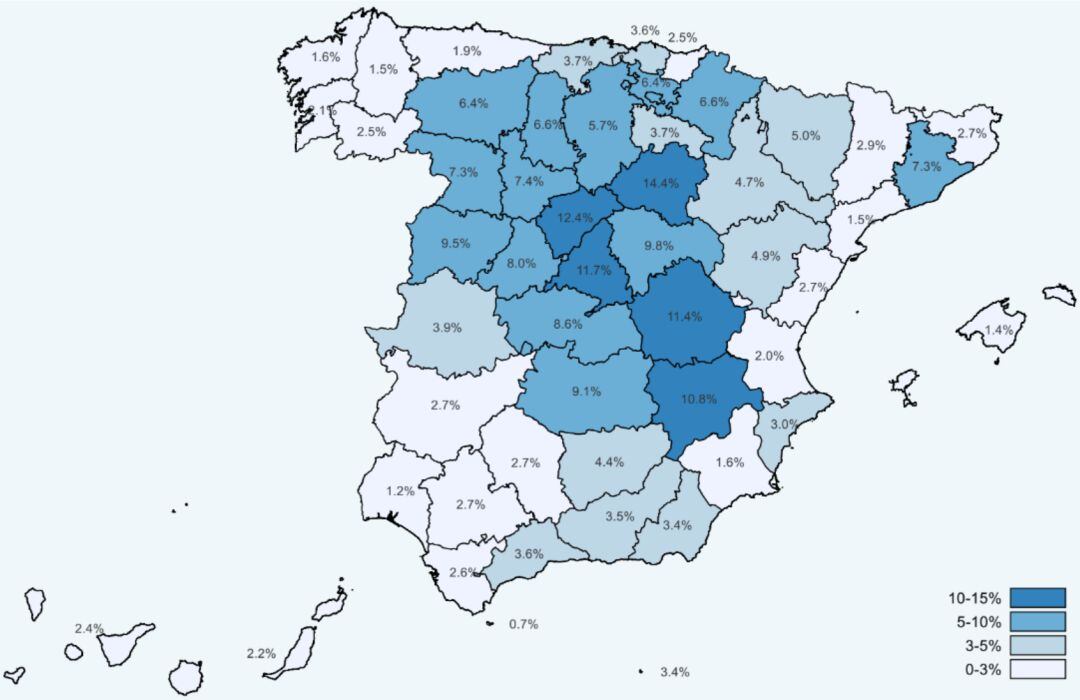 Mapa del la tercera oleada del estudio de seroprevalencia. 