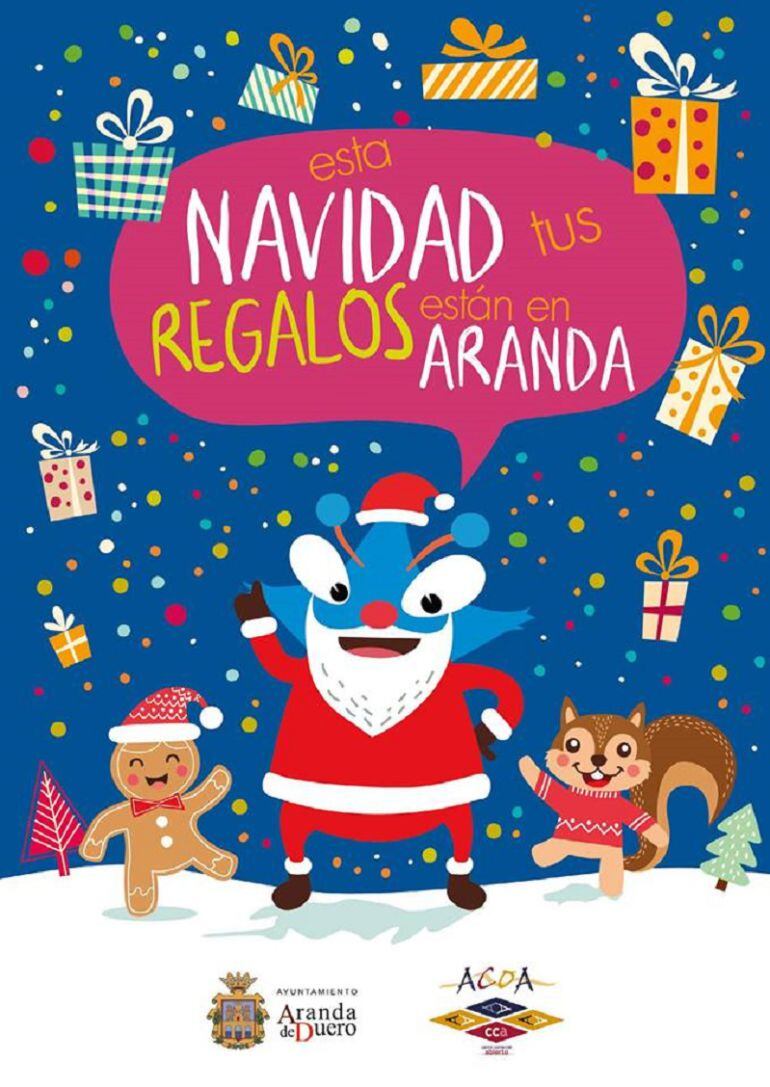 Cartel de la campaña navideña de la Asociación de Comerciantes de Aranda y la Ribera