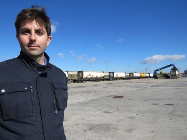 Juan Ramírez de Multirail, la única empresa que ofrece servicios de transporte intermodal desde El Higuerón