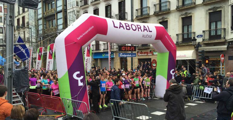 Línea de salida en la carrera de la Lilatón