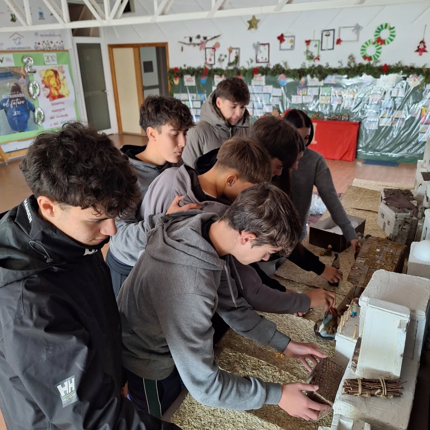 Montaje Belén del colegio La Encarnación