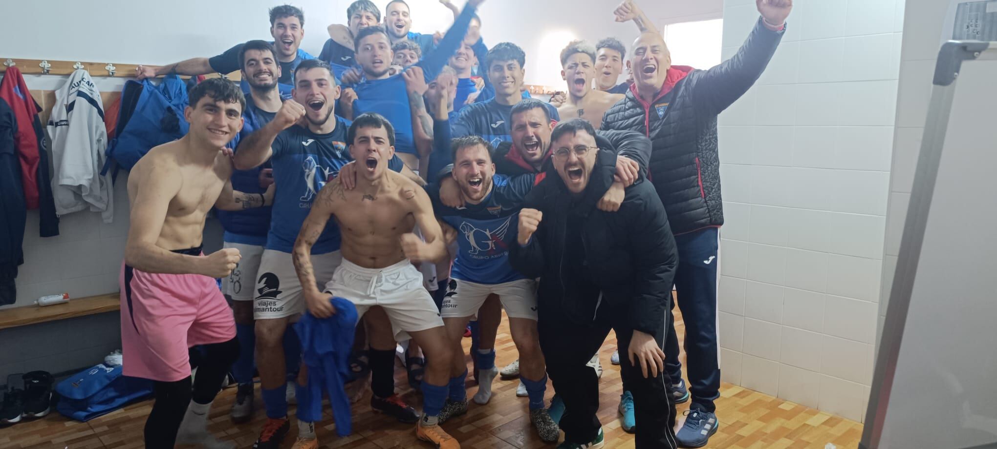 Celebración en el vestuario