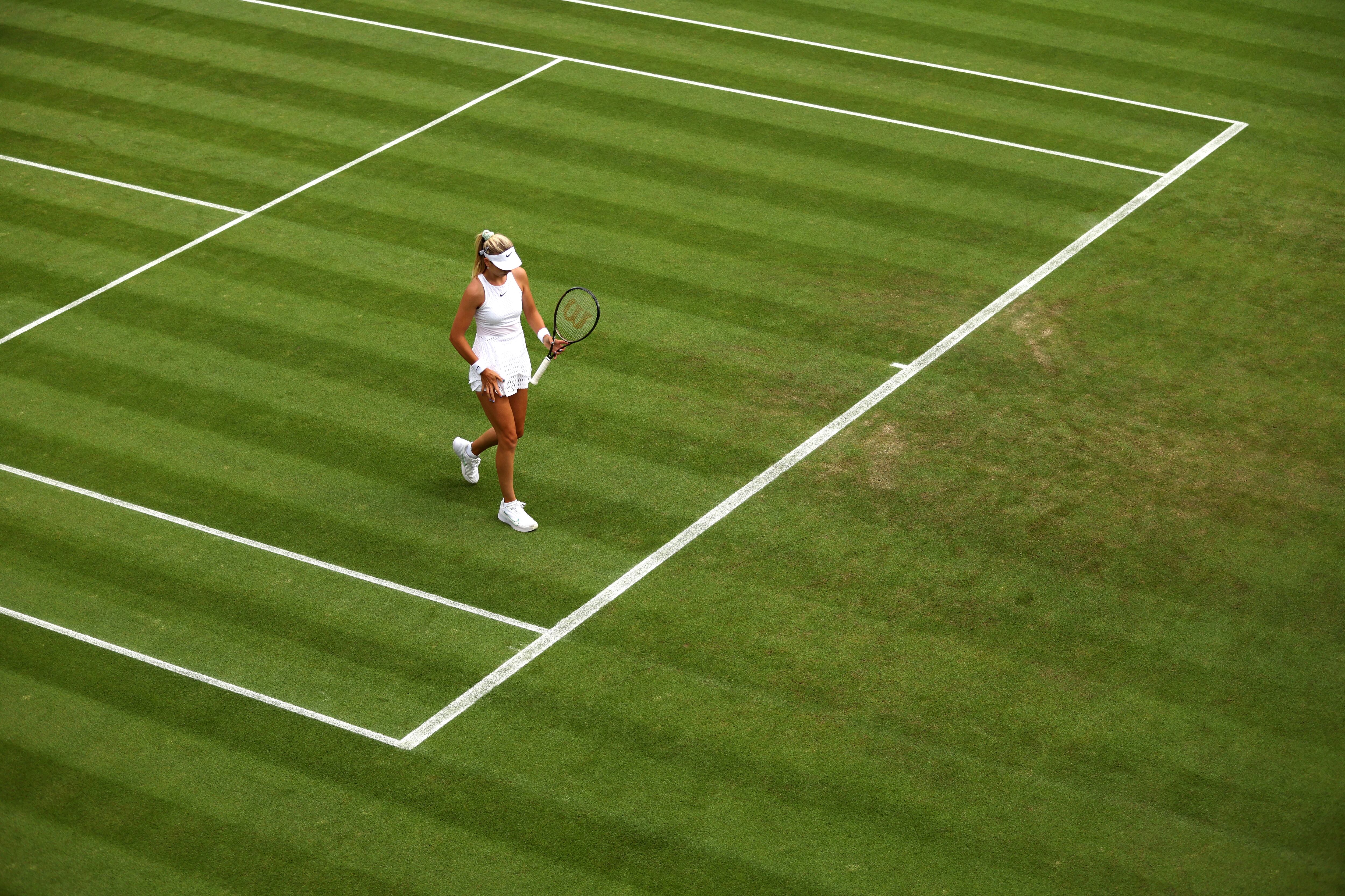 Katie Boulter, durante su partido este martes en Wimbledon