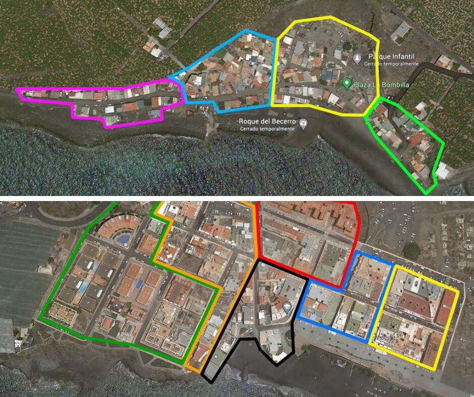 Este martes, 18 de octubre, el acceso se ha establecido para las zonas amarillas, el miércoles para seis comercios de Puerto Naos, el jueves se accederá a la zona roja y el viernes se autorizará el acceso a cuatro viviendas en La Bombilla.