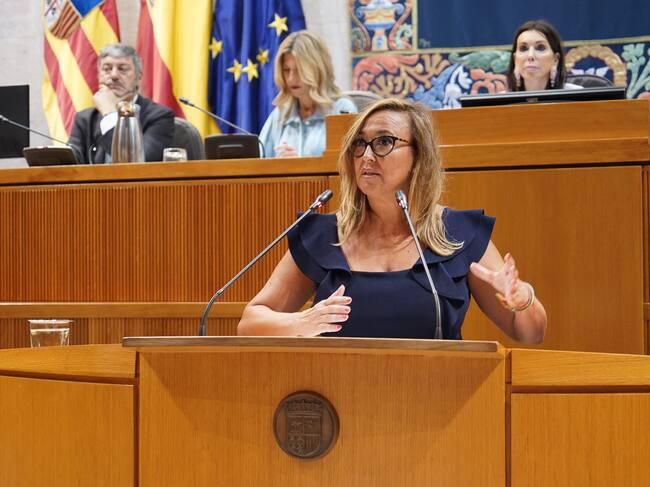 Intervención de la portavoz del PSOE en las Cortes de Aragón, Mayte Pérez
