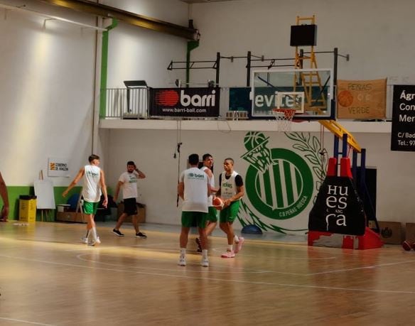 Isaac Nogués en un entrenamiento con el Peñas