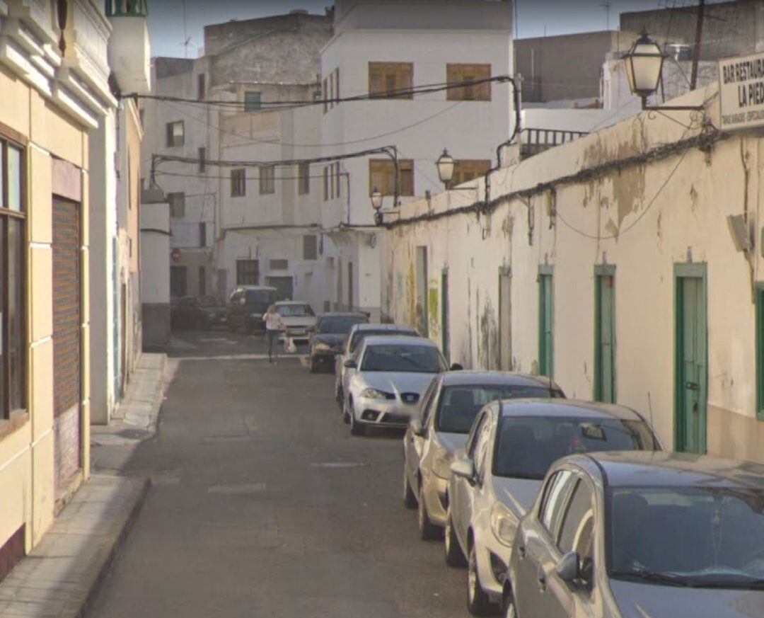 Calle Trinidad de Arrecife, en la que se produjo el incendio.