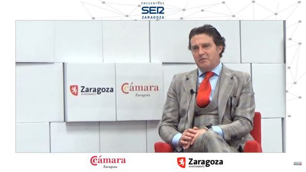El gerente de Zaragoza Vivienda, Chema Ruiz de Temiño, durante su intervención en el Encuentro SER sobre urbanismo de Zaragoza