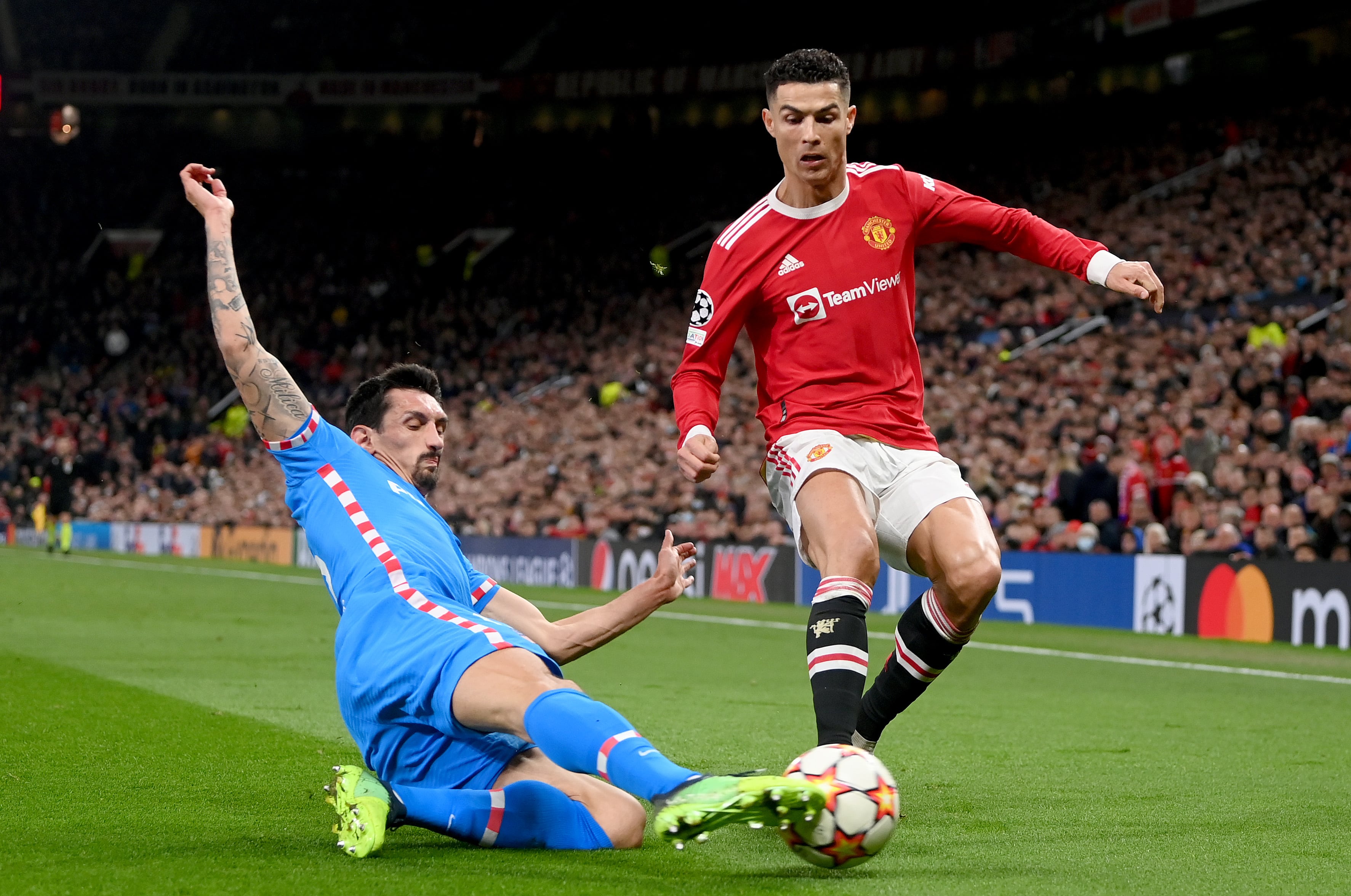 Cristiano Ronaldo, en un partido contra el Atlético de Madrid