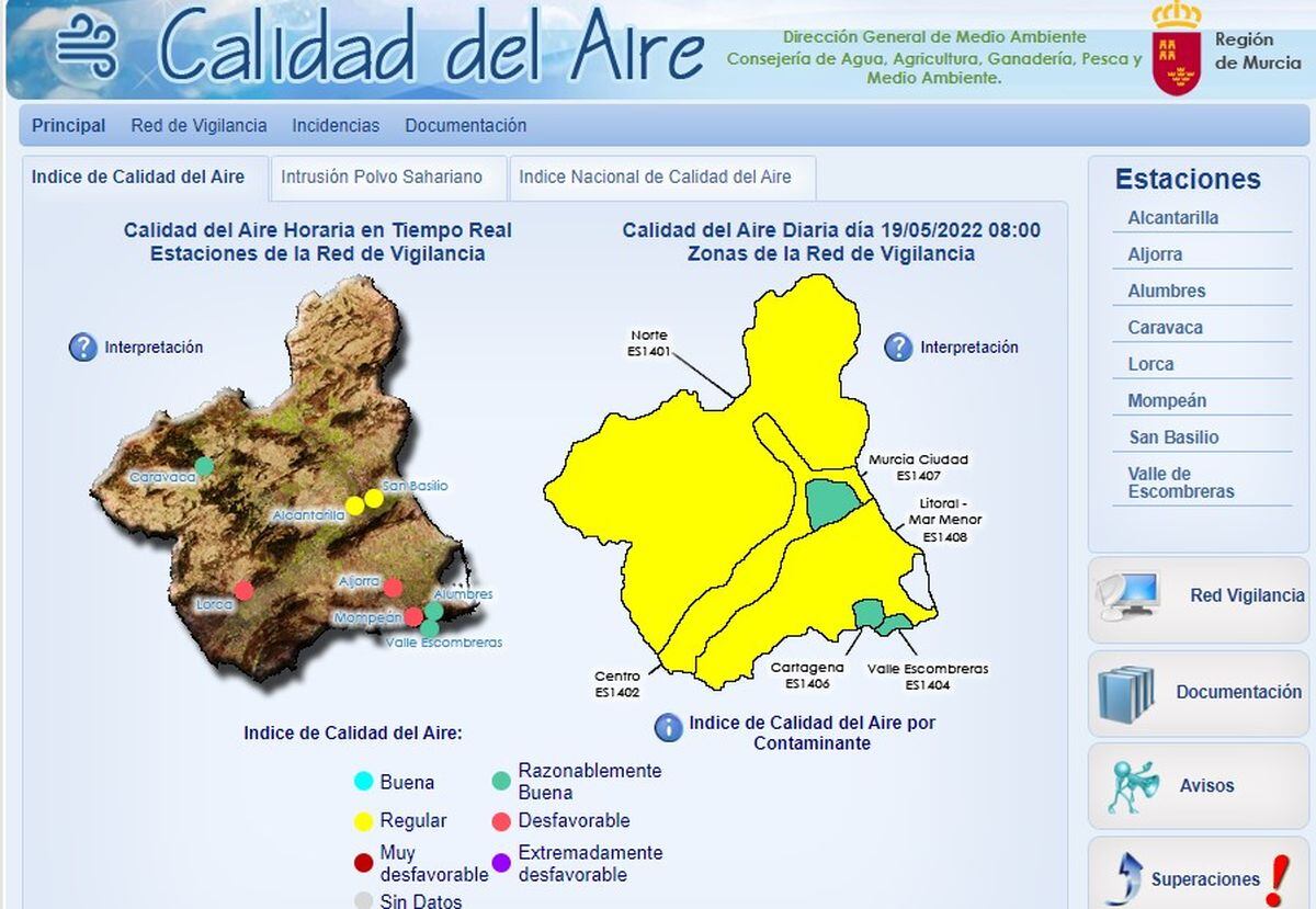 Activado nivel preventivo por contaminación