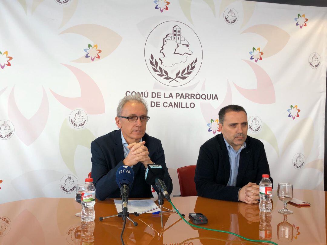 Els cònsols de Canillo, Francesc Camp i Marc Casal.