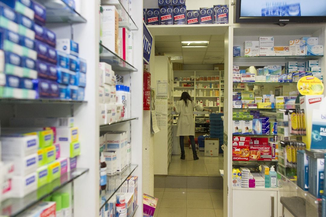 Medicamentos en una farmacia