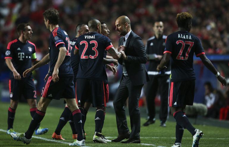 El Bayern celebra el pase a semifinales de la Champions 