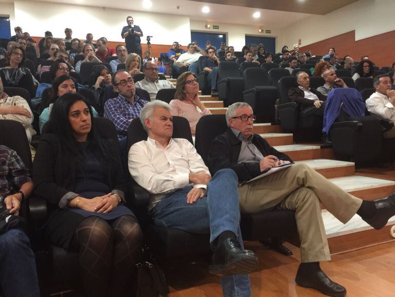 José Luis Gil e Ignacio Fernández Toxo durante el encuentro regional sobre Negociación Colectiva