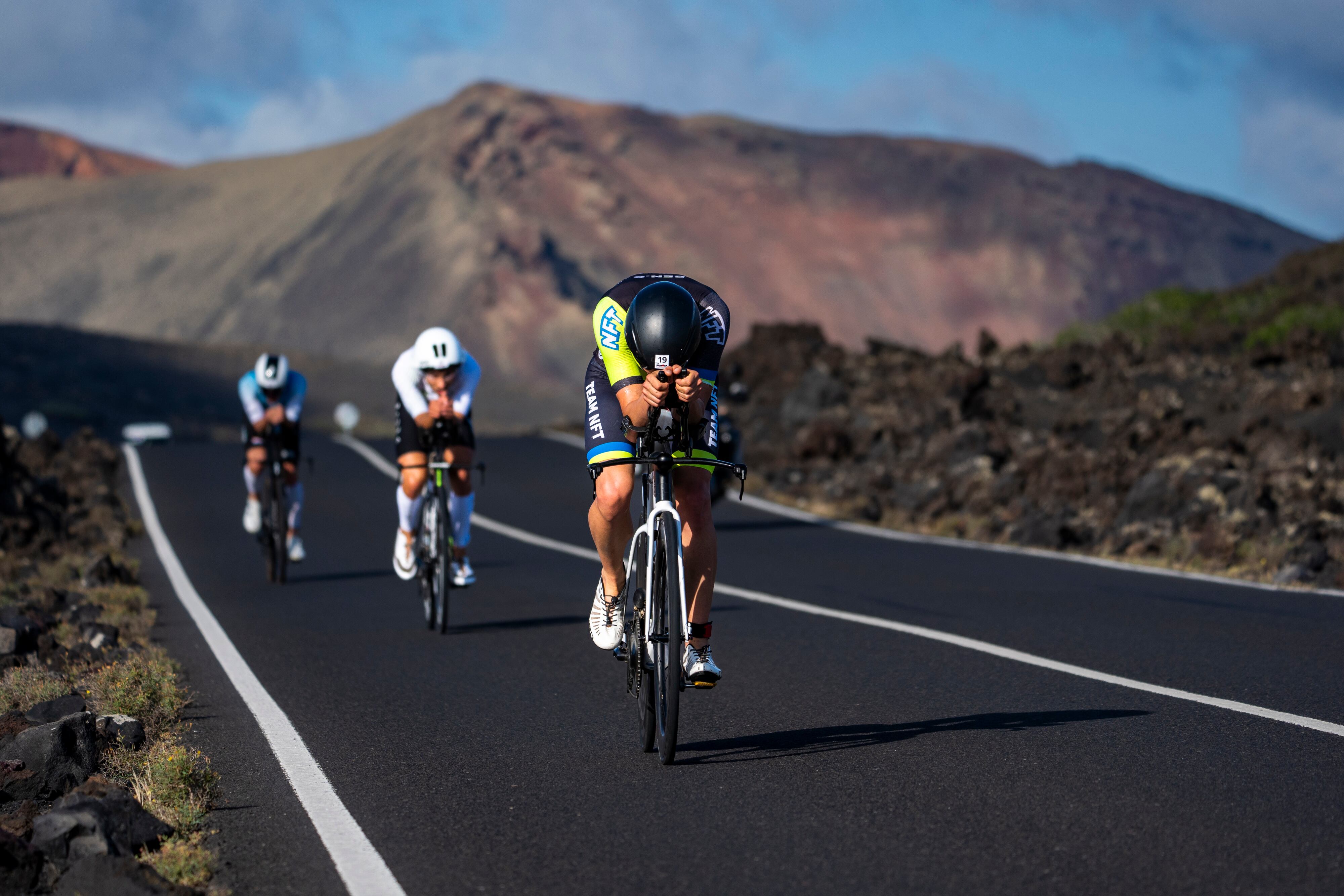 Varios de los participantes en el XXXII Club La Santa IRONMAN Lanzarote.