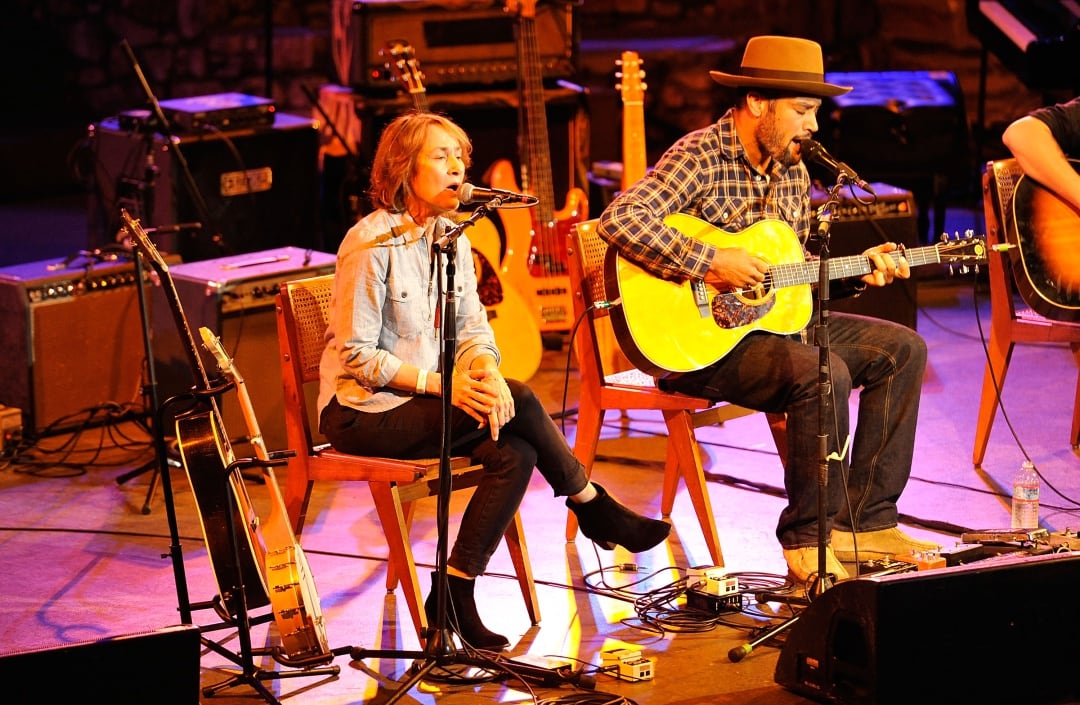 Ellen y Ben Harper durante una actuación en Los Ángeles en 2014