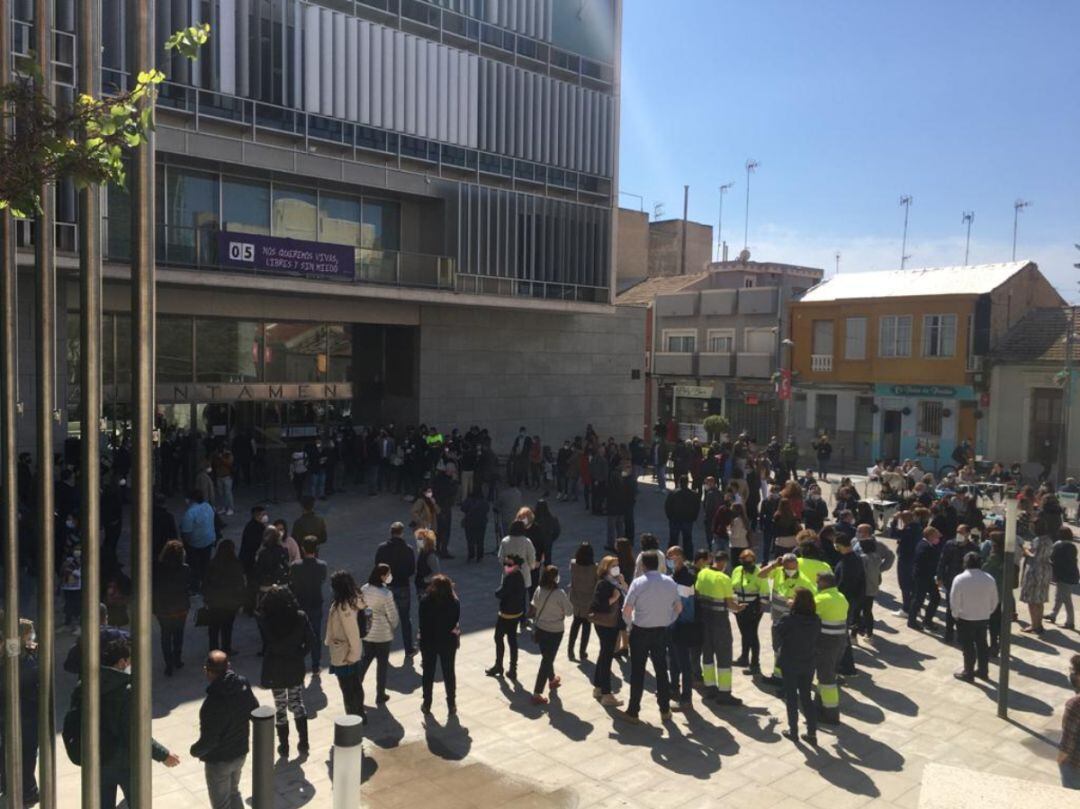 Concentración de trabajadores municipales este pasado viernes