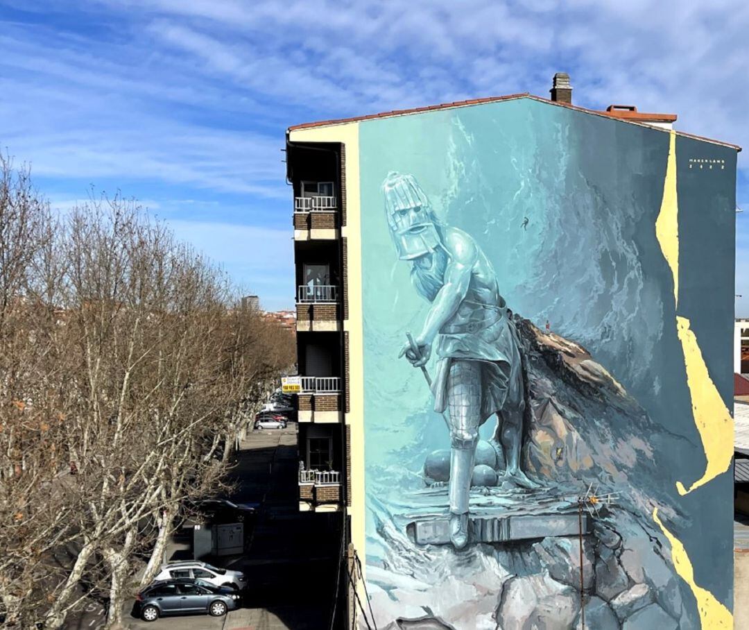 Mural recién inaugurado en Pinilla