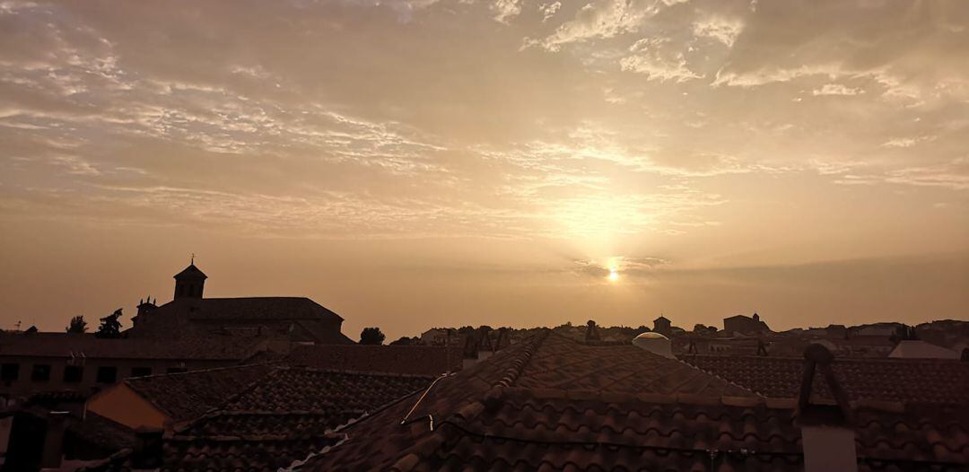 Atardecer este pasado viernes en Baeza.