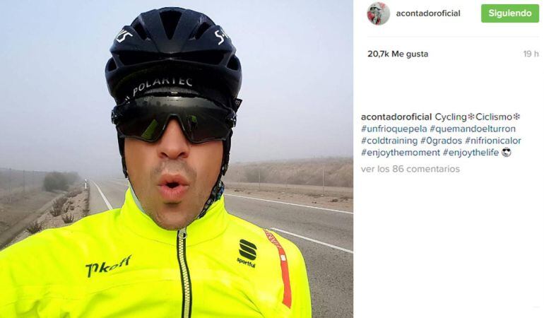 Alberto Contador sigue preparándose para la siguiente temporada