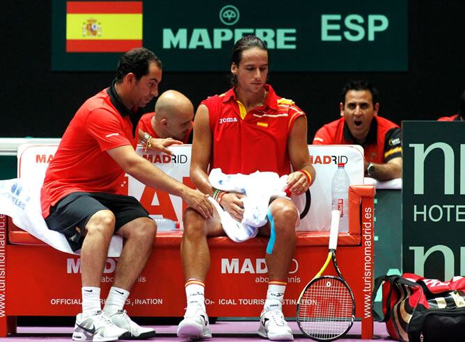 Feliciano López durante el partido