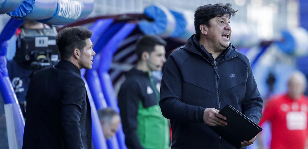 Germán Burgos, durante un partido con el Atlético de Madrid