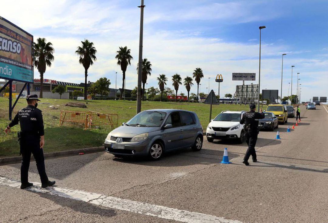 Uno de los controles de acceso a Jerez