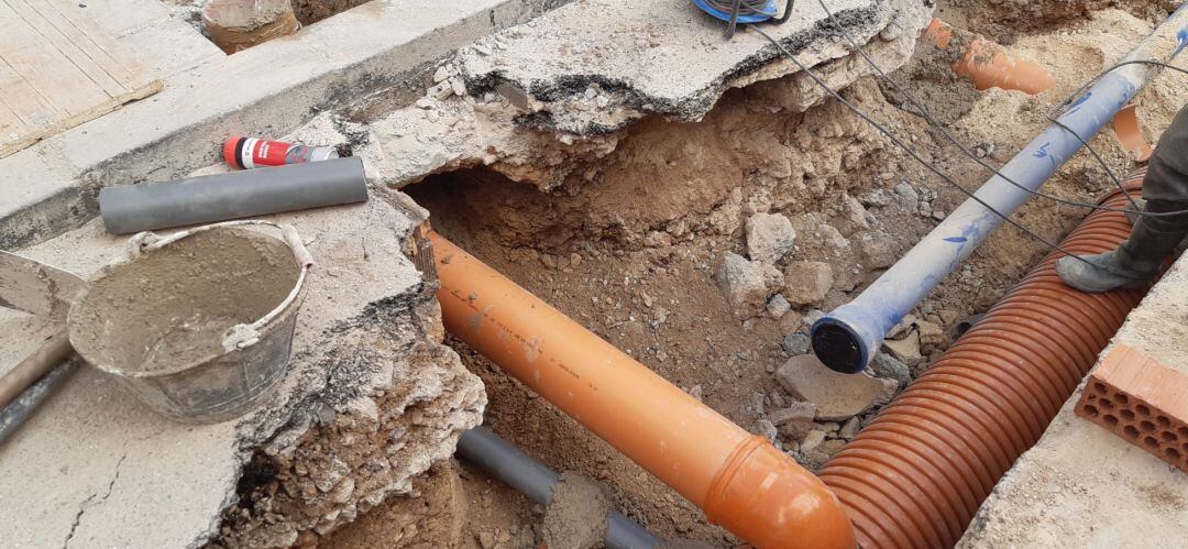 Obras en calle Agustina de Aragón.