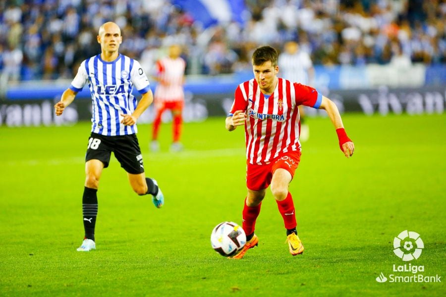 Guille Rosas, durante el último partido contra el Alavés.