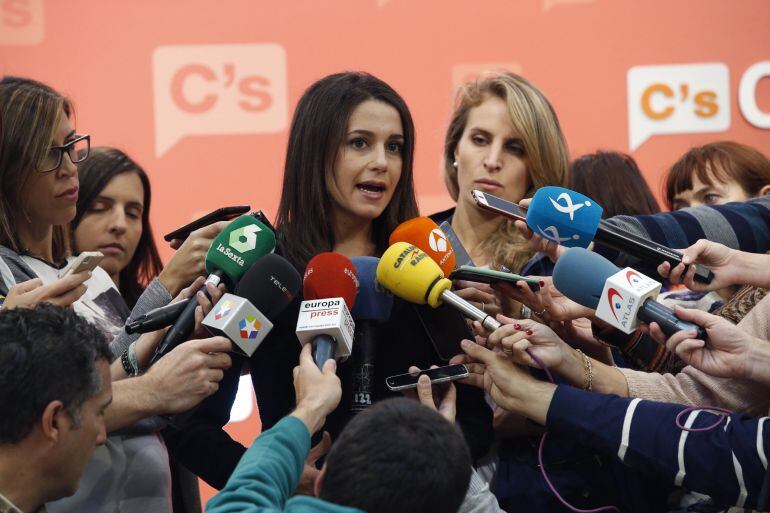 La portavoz de Ciudadanos en Cataluña y secretaria nacional de Formación, Inés Arrimadas