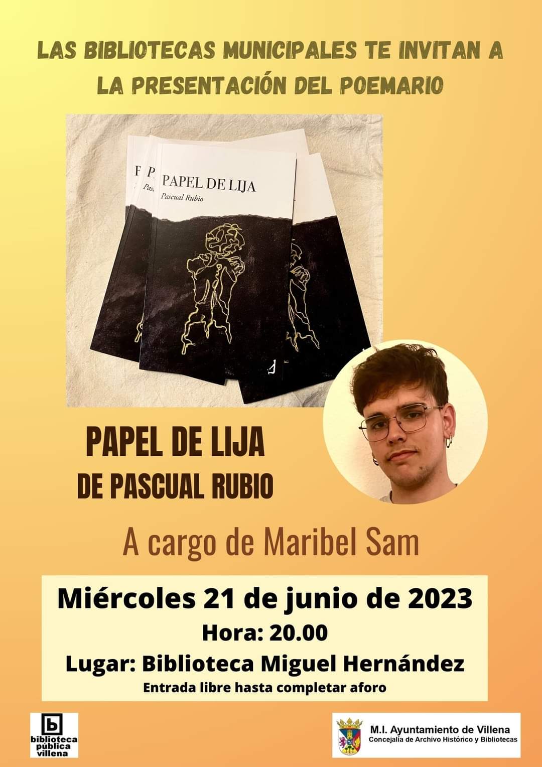 Cartel de la presentación del libro