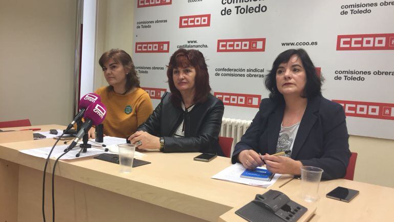 Mercedes Gómez, Lola Cachero y Chelo Cuadra, CCOO