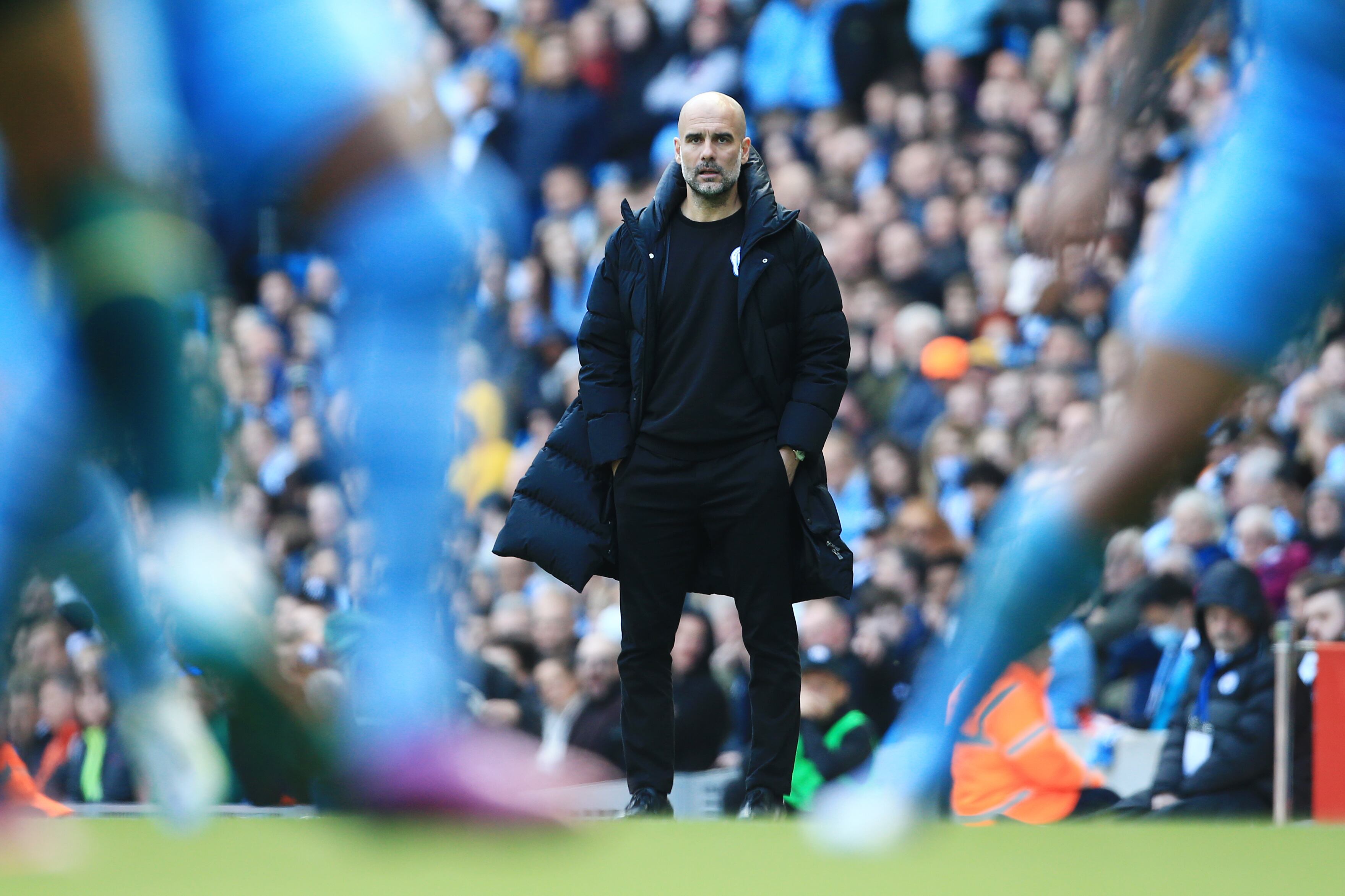 Pep Guardiola, durante un partido con el City (Photo by Simon Stacpoole/Offside/Offside via Getty Images)