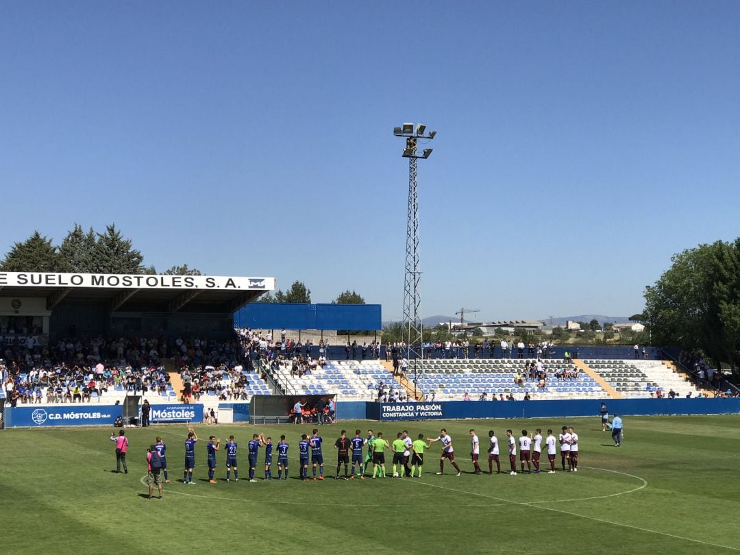 Partido de ida entre la Peña Sport y el Móstoles