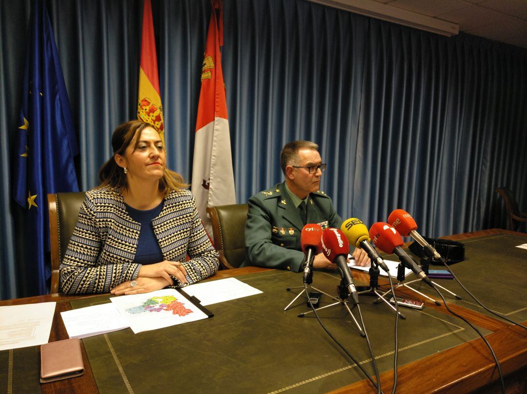 Comparecencia de la delegada del Gobierno, Virginia Barcones, y el general Clemente