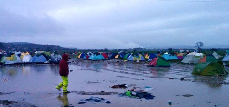 Refugiados en Indomeni