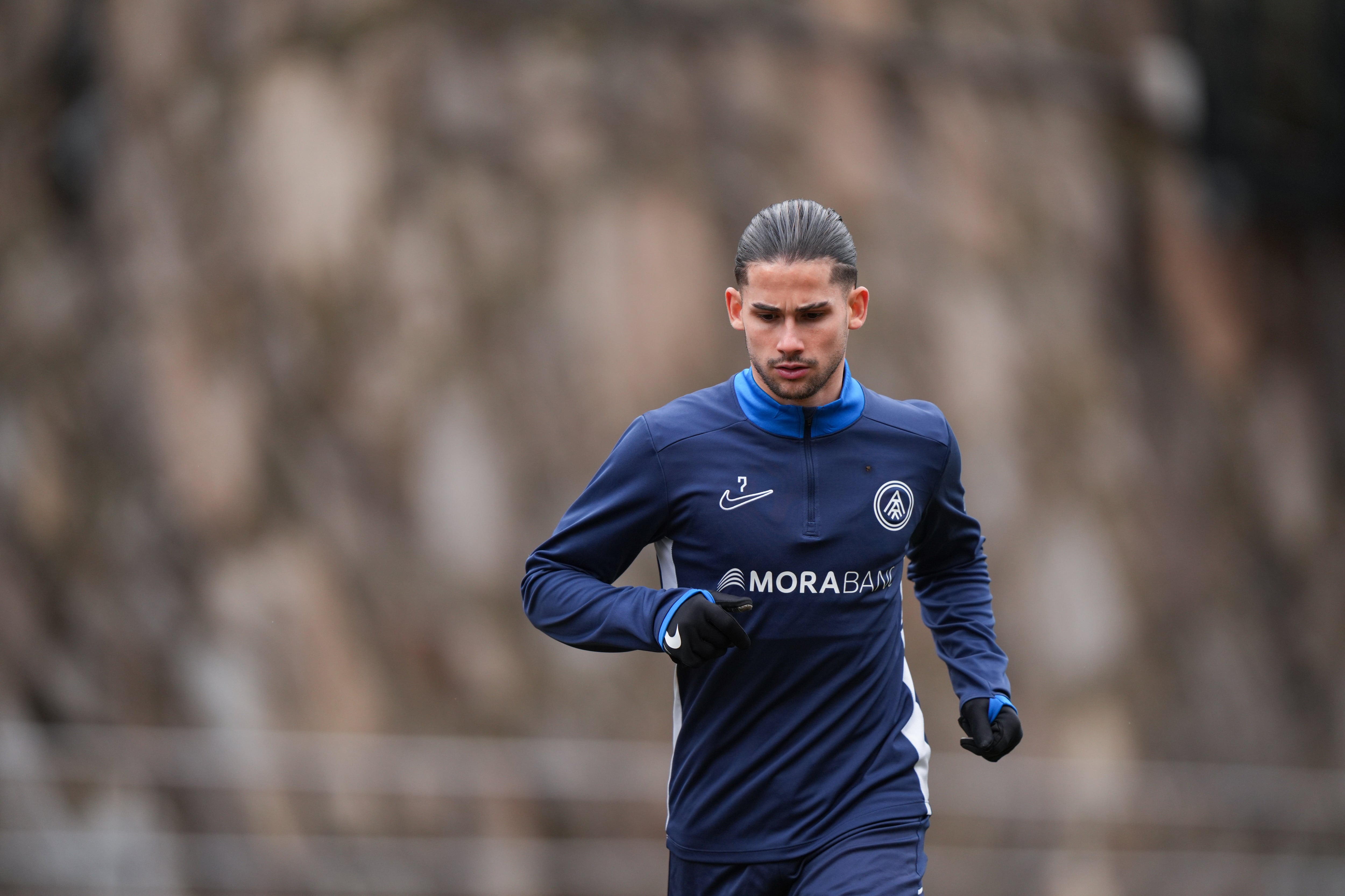 El jugador de l'FC Andorra, Àlex Calvo, ha guanyat protagonisme i minuts des de la seva reconversió a lateral esquerre