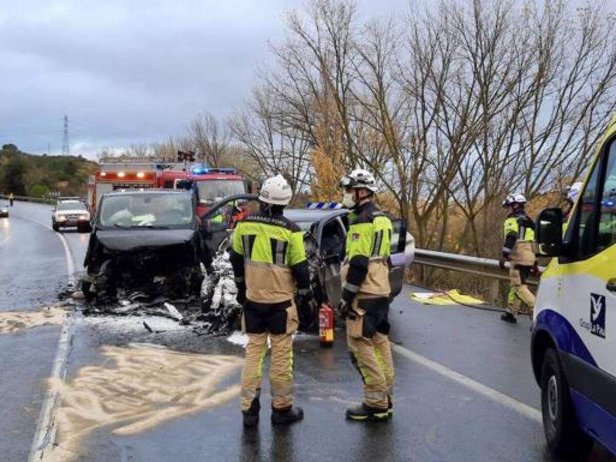 Dos muertos en un accidente entre un turismo y una furgoneta en la N-124 en Labastida