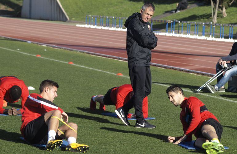 Lucas Alcaraz en el campo Anexo.