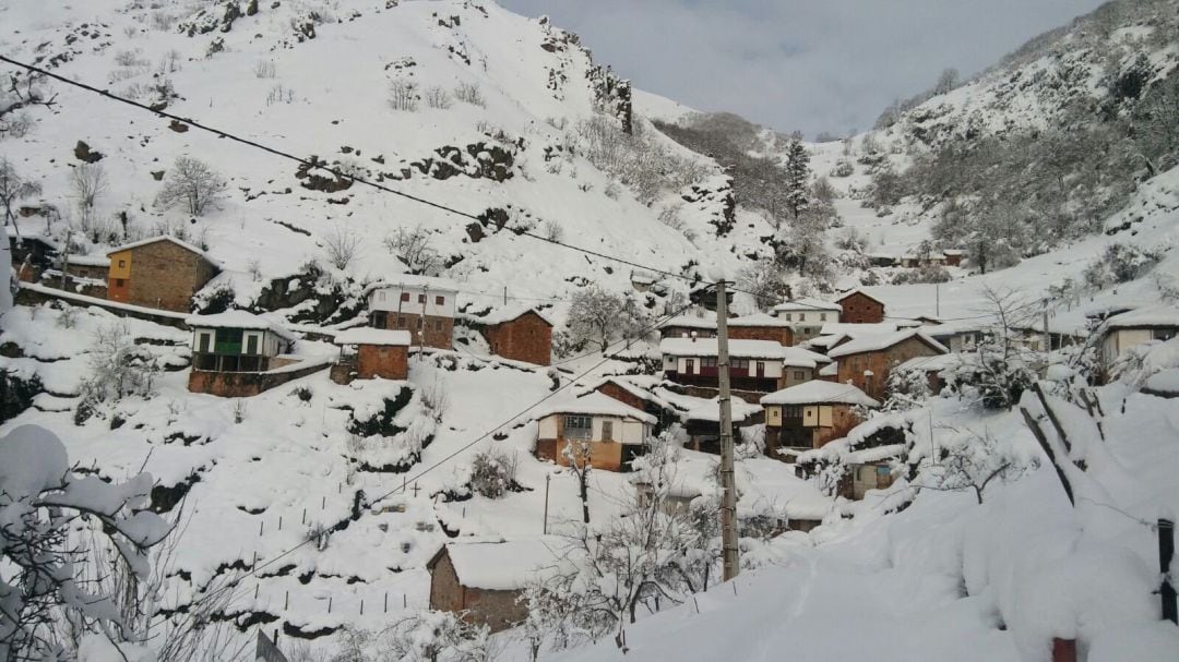 Nieve en Somiedo en una imagen de archivo.