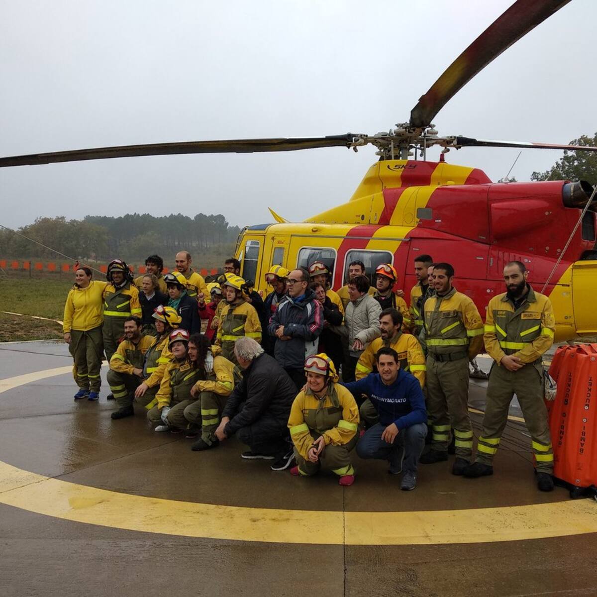 Los bomberos de la Brif de Lubia celebran la aprobación del Estatuto Básico de los Bomberos Forestales