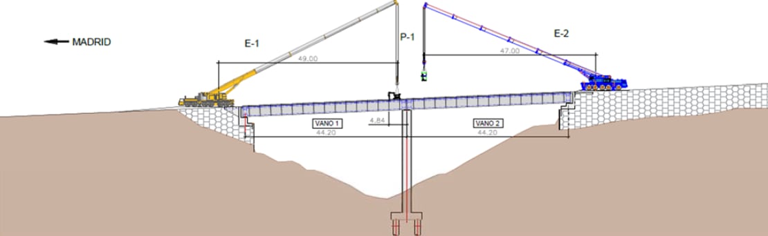 Boceto del proyecto de reconstrucción del viaducto de O Castro