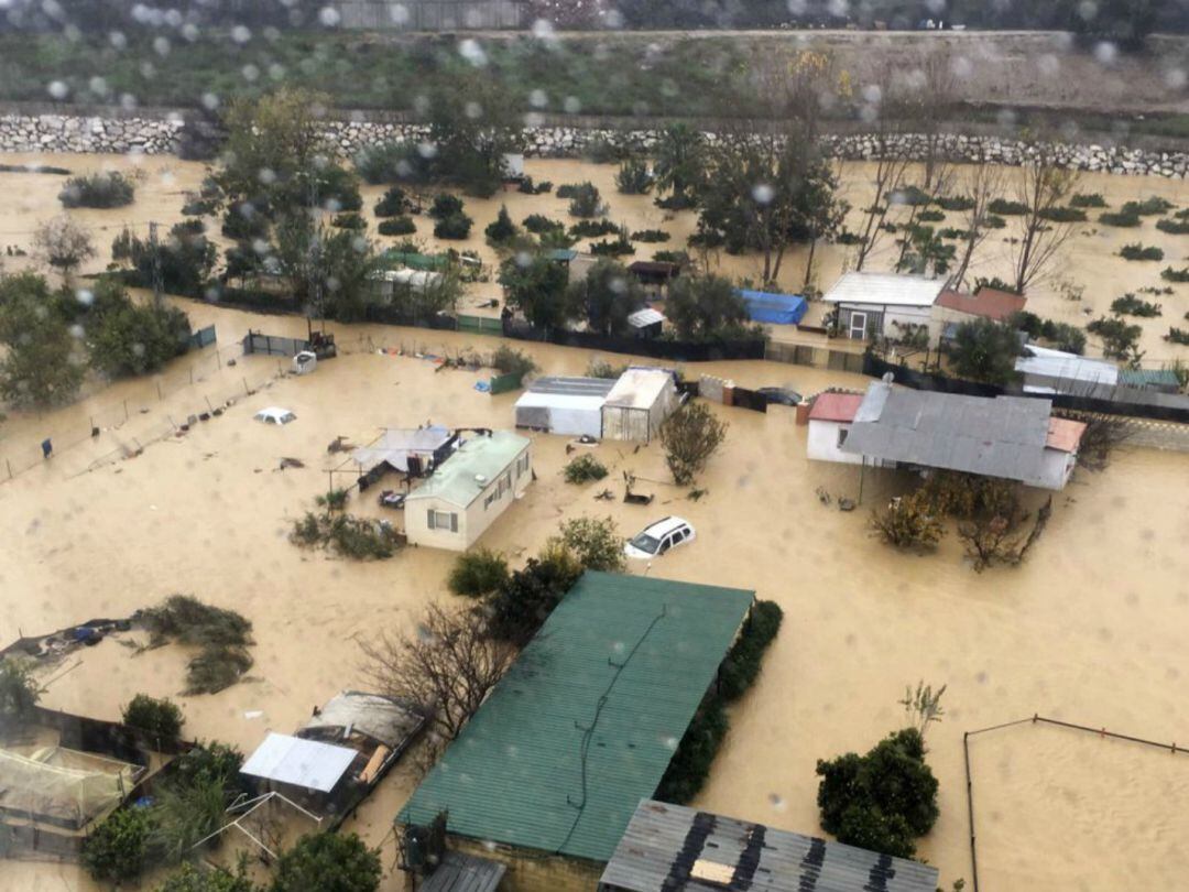 Las lluvias provocaron graves daños en quince localidades de la provincia de Málaga (diciembre 2016)