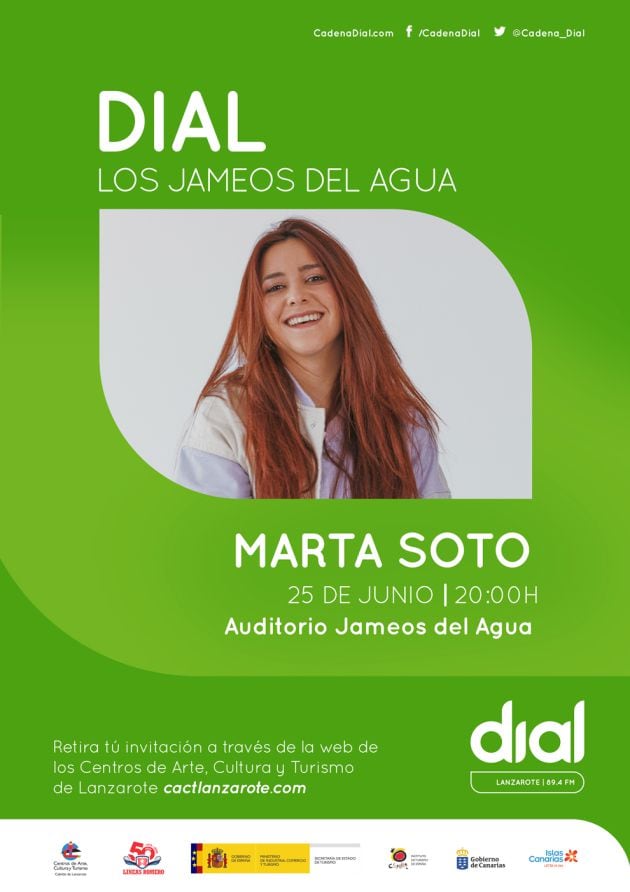 Cartel de la actuación de Marta Soto.